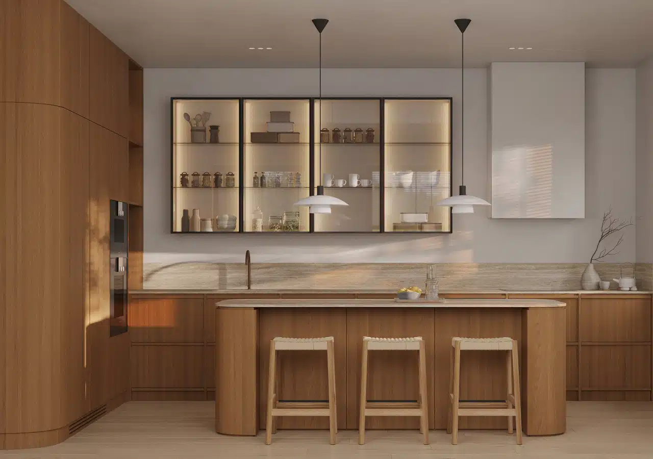 Flexibler Ansatztisch in moderner Küche 2026 – praktisch und elegant statt klassischer Kücheninsel