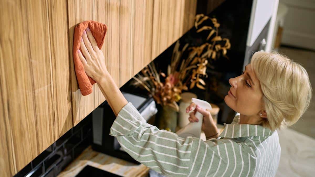 Natron-Paste auf hartnäckigen Fettflecken an Küchenschränken – genialer Hausmittel-Trick 2026